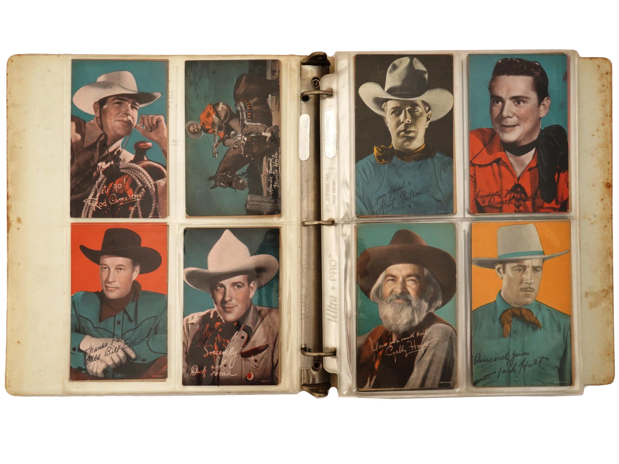 LARGE GROUP OF SIGNED WESTERN ACTORS POSTAL CARDS PIC-2